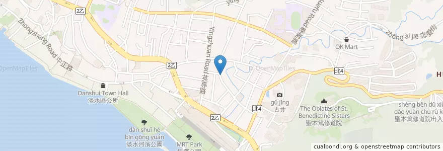 Mapa de ubicacion de 芋頭師傅 en Taiwan, Nuova Taipei, Distretto Di Tamsui.
