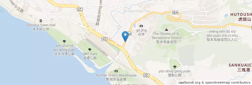 Mapa de ubicacion de 李兆然家醫科診所 en Тайвань, Новый Тайбэй, 淡水區.
