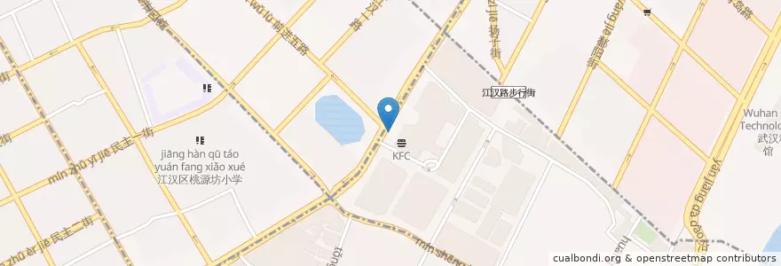 Mapa de ubicacion de ផ្សាទំនើប លេងហ្គេម en Chine, Hubei, Wuhan, District De Jianghan, 花楼街道.