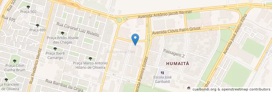 Mapa de ubicacion de Sanar Humaitá en 브라질, 남부지방, 히우그란지두술, Região Metropolitana De Porto Alegre, Região Geográfica Intermediária De Porto Alegre, Região Geográfica Imediata De Porto Alegre, 포르투알레그리.