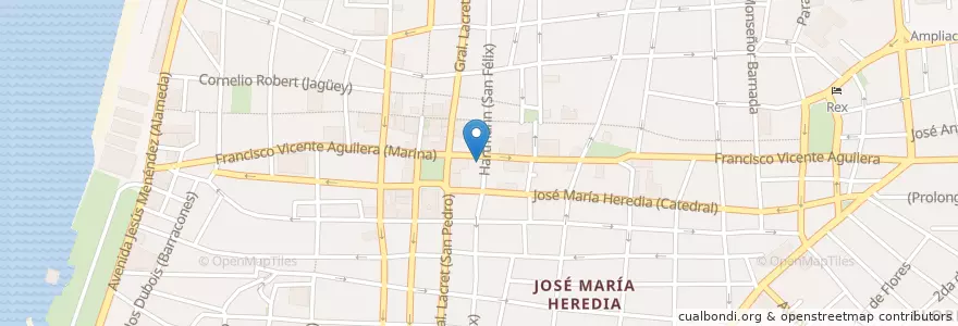 Mapa de ubicacion de DHL Office in Santiago de Cuba en 쿠바, Santiago De Cuba, Santiago De Cuba, Ciudad De Santiago De Cuba.