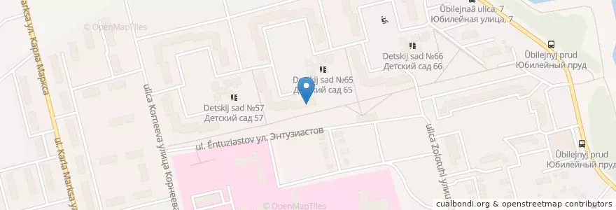 Mapa de ubicacion de Корона en ロシア, 中央連邦管区, モスクワ州, Городской Округ Электросталь.