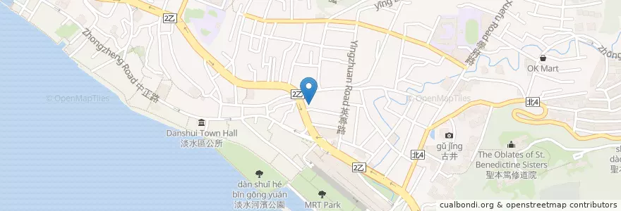 Mapa de ubicacion de 鼎燒石頭火鍋 en Taiwan, 新北市, 淡水區.