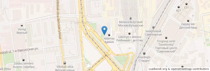 Mapa de ubicacion de Сбербанк en Rusia, Distrito Federal Central, Москва, Северный Административный Округ.