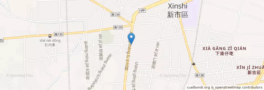 Mapa de ubicacion de 禾宴嫩骨飯 en تایوان, 臺南市, 新市區.