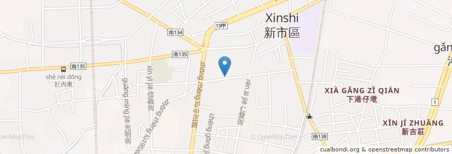 Mapa de ubicacion de 嘉味鮮魯味 en تایوان, 臺南市, 新市區.
