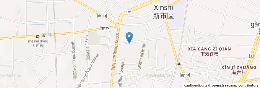 Mapa de ubicacion de 欣葉便當 en تایوان, 臺南市, 新市區.