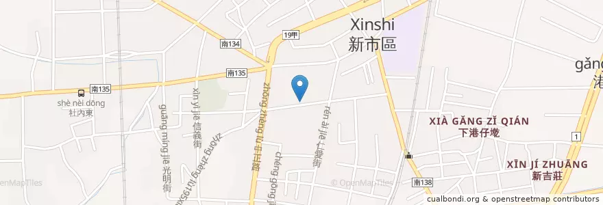 Mapa de ubicacion de 劉榮智骨科 en Тайвань, Тайнань, 新市區.