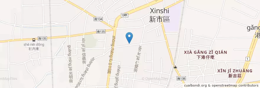 Mapa de ubicacion de 牛牛廚房 en Taiwan, Tainan, 新市區.