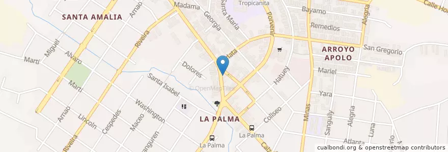 Mapa de ubicacion de Correo de La Palma en Cuba, L'Avana, Arroyo Naranjo.