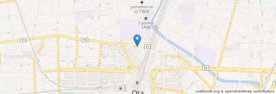 Mapa de ubicacion de 立飲み多楽福 en Jepun, 東京都, 大田区.