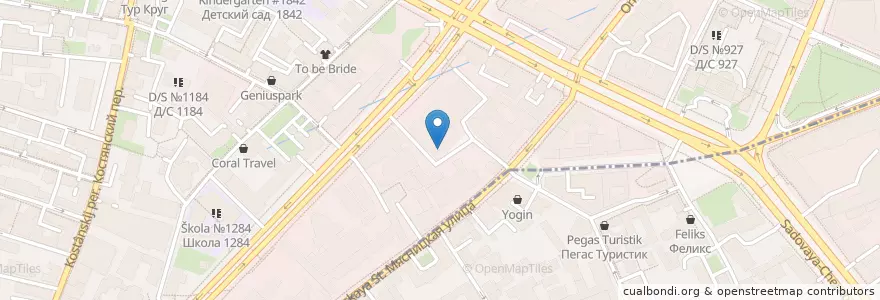 Mapa de ubicacion de Мята Lounge en Russland, Föderationskreis Zentralrussland, Moskau, Zentraler Verwaltungsbezirk, Красносельский Район.