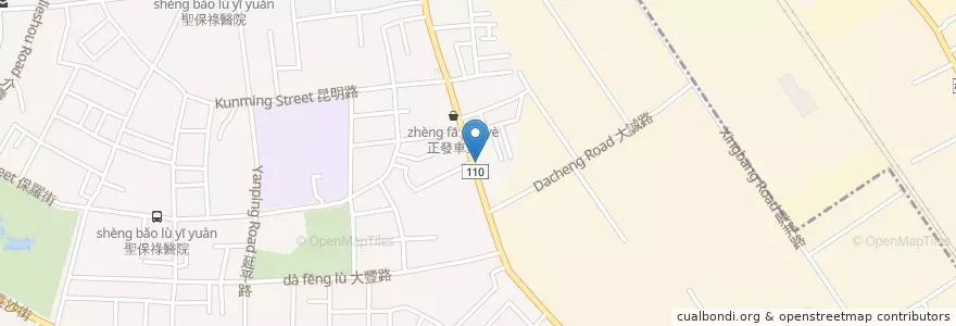 Mapa de ubicacion de Pizza Hut en Taiwan, Taoyuan, Taoyuan.