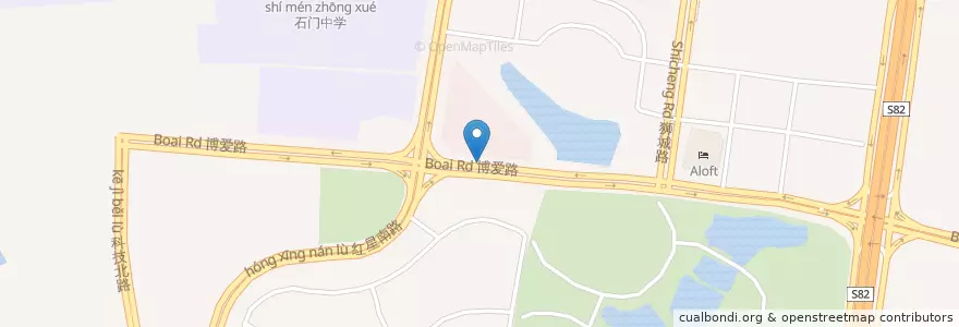 Mapa de ubicacion de Pizza Hut en 中国, 広東省, 仏山市, 南海区.