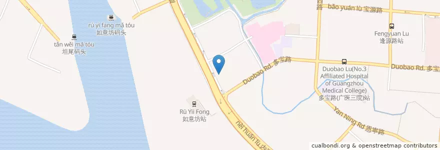 Mapa de ubicacion de 荔湾区立贤小学 en چین, گوانگ‌دونگ, 广州市, 荔湾区, 昌华街道.