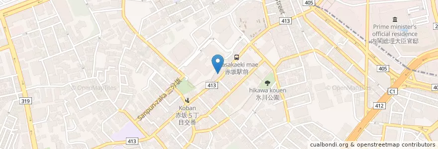 Mapa de ubicacion de ふく処 大友 en اليابان, 東京都, 港区.