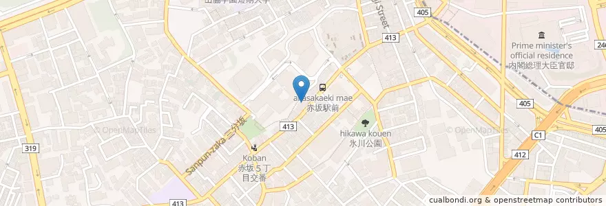Mapa de ubicacion de アオザイ en 일본, 도쿄도, 미나토.