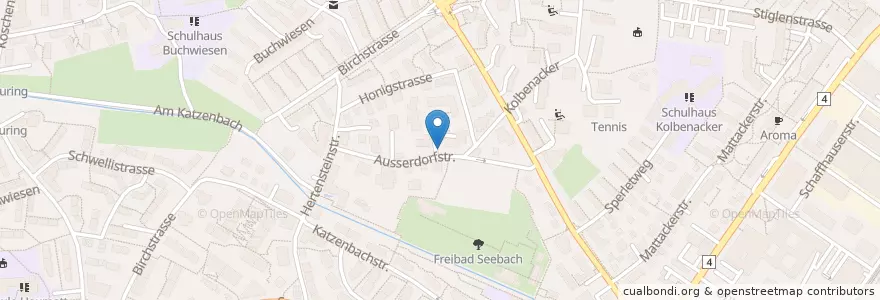 Mapa de ubicacion de Ausserdorfbrunnen en 瑞士, 蘇黎世, Bezirk Zürich, Zürich.