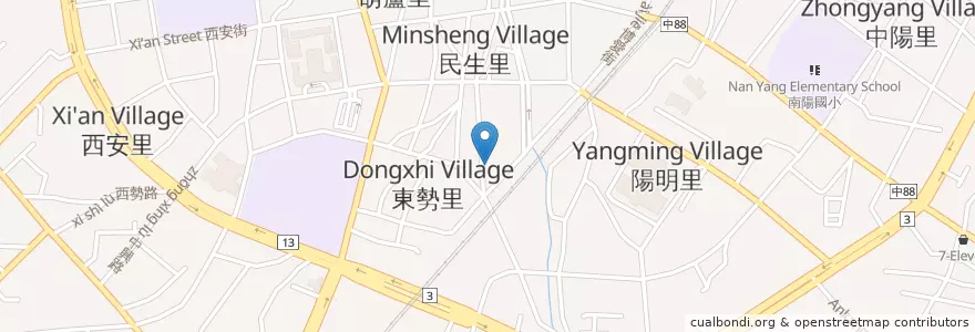 Mapa de ubicacion de 冬瓜伯小吃 en 타이완, 타이중 시, 펑위안 구.