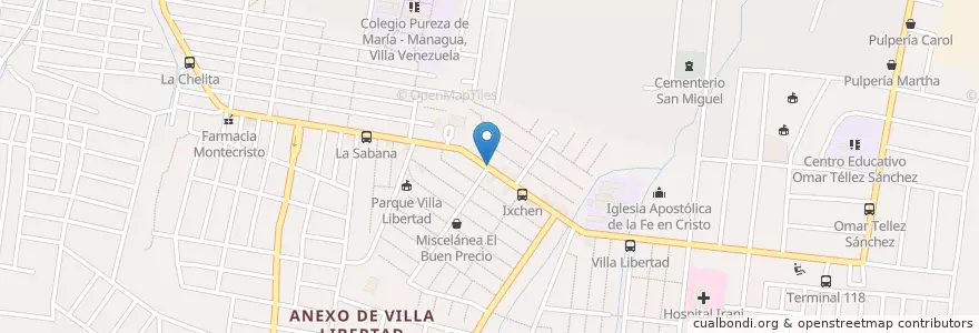 Mapa de ubicacion de Carrion en Nicaragua, Departamento De Managua, Managua (Municipio).