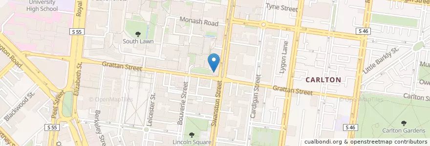 Mapa de ubicacion de Brew Sisters en Australia, Victoria, City Of Melbourne.