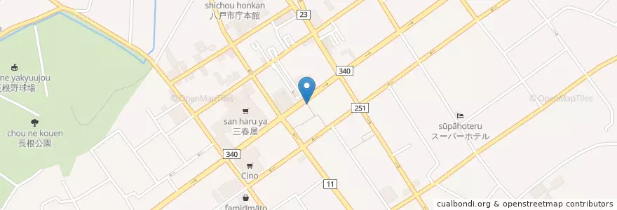 Mapa de ubicacion de ととや烏賊煎 en Japonya, 青森県, 八戸市.