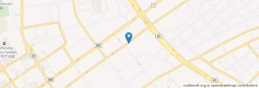 Mapa de ubicacion de 薄場皮膚科医院 en اليابان, محافظة آوموري, 八戸市.