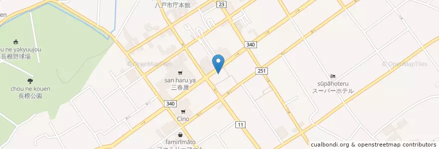 Mapa de ubicacion de お台どころ ねね en Japão, 青森県, 八戸市.
