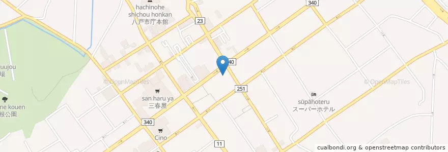 Mapa de ubicacion de Deri Cafe Perch en اليابان, محافظة آوموري, 八戸市.