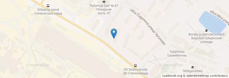 Mapa de ubicacion de Аптека en Rusia, Приволжский Федеральный Округ, Óblast De Nizhni Nóvgorod, Городской Округ Бор.