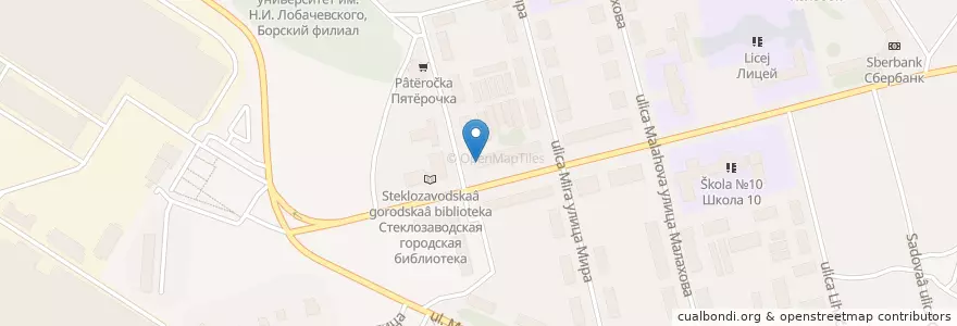 Mapa de ubicacion de Вера,стоматология en Russland, Föderationskreis Wolga, Oblast Nischni Nowgorod, Городской Округ Бор.
