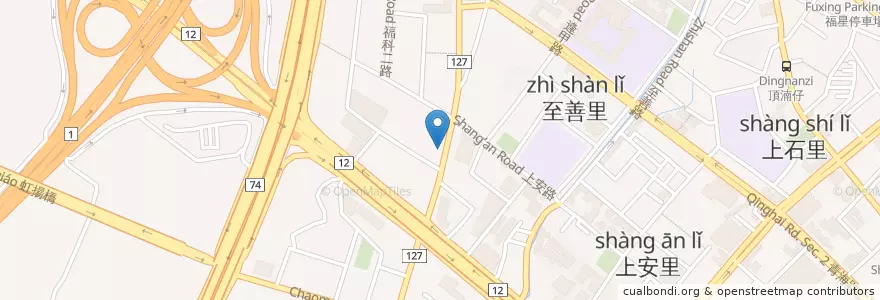 Mapa de ubicacion de 大東藥局 en Taiwán, Taichung, 西屯區.