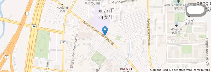 Mapa de ubicacion de 吉美牙醫診所 en Taiwán, Taichung, 西屯區.