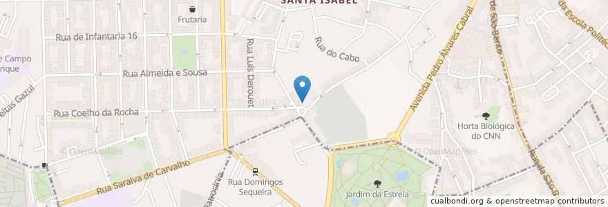 Mapa de ubicacion de O Ponto mais doce da cidade en 포르투갈, Área Metropolitana De Lisboa, Lisboa, Grande Lisboa, 리스본, Campo De Ourique.