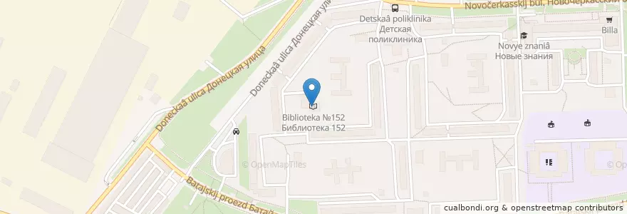 Mapa de ubicacion de Библиотека № 135 en Rusia, Центральный Федеральный Округ, Москва, Юго-Восточный Административный Округ, Южный Административный Округ.