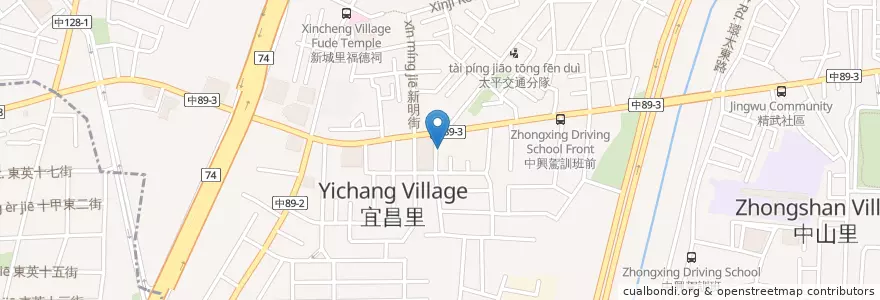 Mapa de ubicacion de 珍有味炸麻糬 en تايوان, تاي شانغ, 太平區.