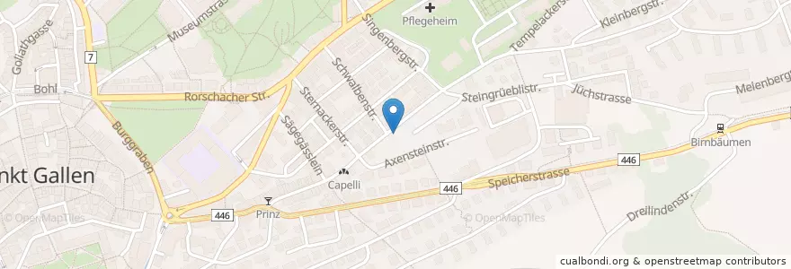 Mapa de ubicacion de Why Not en 스위스, Sankt Gallen, Wahlkreis St. Gallen, St. Gallen.
