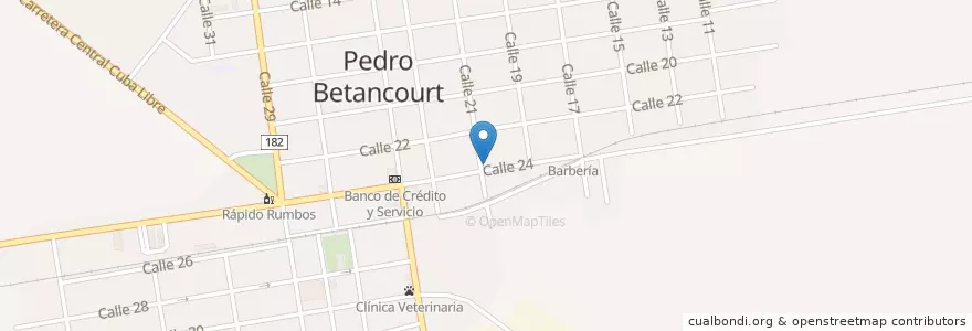 Mapa de ubicacion de Estación de Policía Pedro Betancourt en Cuba, Matanzas, Pedro Betancourt.