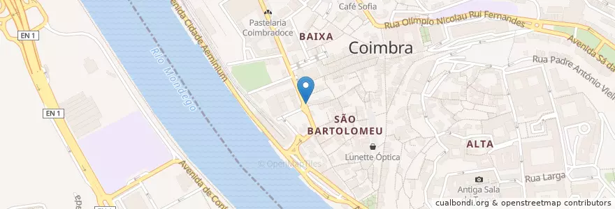 Mapa de ubicacion de Farmácia Santa Cruz en ポルトガル, Centro, Baixo Mondego, Coimbra, Coimbra, Sé Nova, Santa Cruz, Almedina E São Bartolomeu.