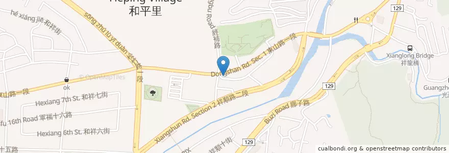 Mapa de ubicacion de 四季村素食 en Тайвань, Тайчжун, 北屯區.