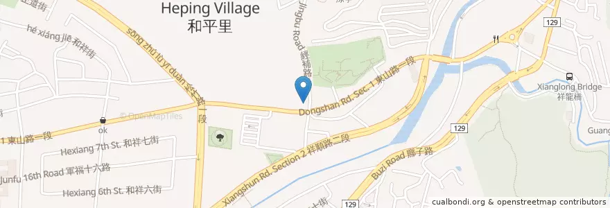 Mapa de ubicacion de 東山廣場 en Тайвань, Тайчжун, 北屯區.