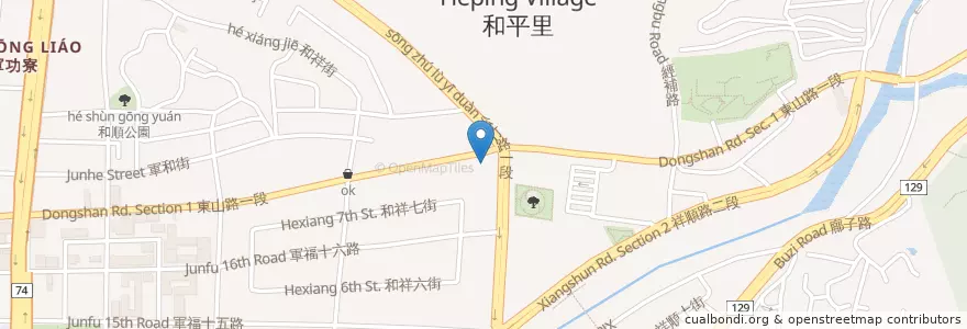 Mapa de ubicacion de 馬岡豆花 en Taiwan, 臺中市, 北屯區.