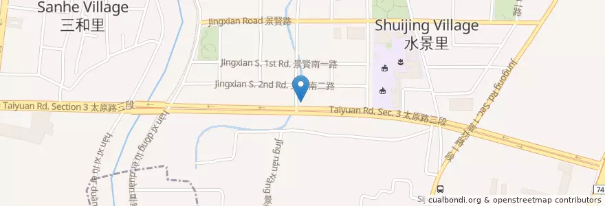 Mapa de ubicacion de 小瀋陽酸菜白肉鍋 en تايوان, تاي شانغ, 北屯區.