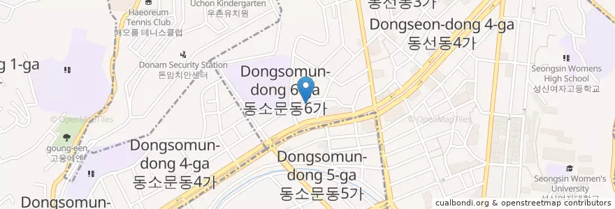 Mapa de ubicacion de 돈암제일 교회 en Coreia Do Sul, Seul, 성북구.