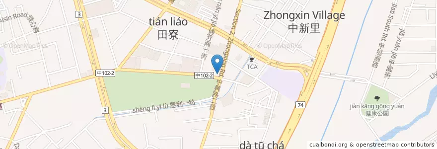 Mapa de ubicacion de 漢生堂中醫診所 en Taiwan, Taichung, Dali.