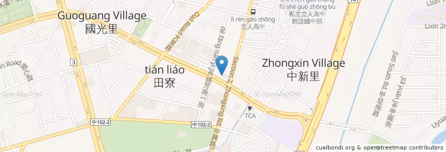 Mapa de ubicacion de 好好義義大利麵 en Taiwan, Taichung, Distretto Di Dali.