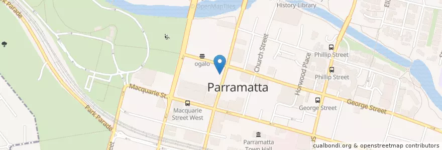 Mapa de ubicacion de Parramatta Dental Surgery en Australia, New South Wales, Sydney, City Of Parramatta Council.