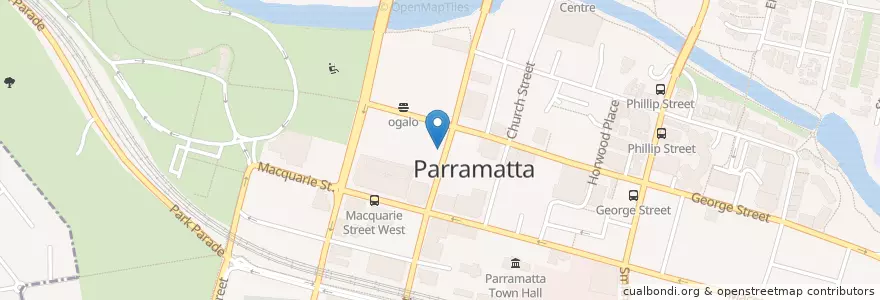 Mapa de ubicacion de Bar Qualia en Australië, Nieuw-Zuid-Wales, Sydney, City Of Parramatta Council.