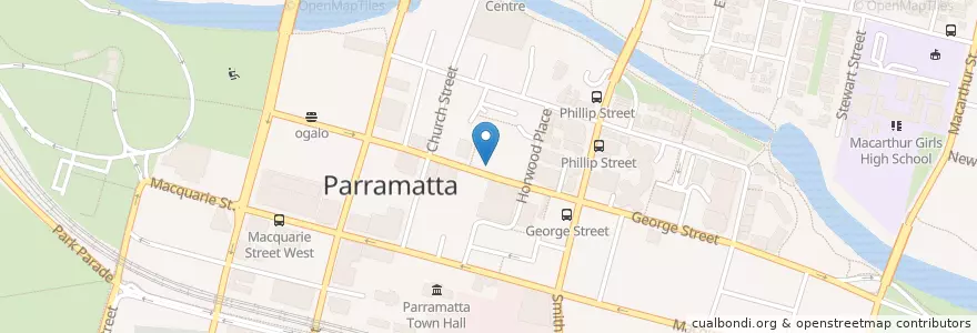 Mapa de ubicacion de Shopsmart Wholesale Pharmacy en Austrália, Nova Gales Do Sul, Sydney, City Of Parramatta Council.