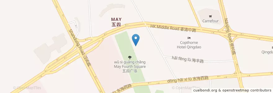 Mapa de ubicacion de McDonald's en الصين, شاندونغ, مدينة تشينغداو, 市南区.